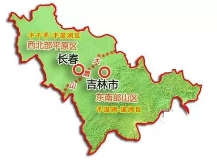 吉林省的气候分界图